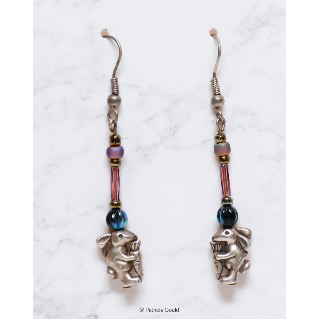 Ea50 - New Handmade Glass Beaded Earrings - One Of A Kind